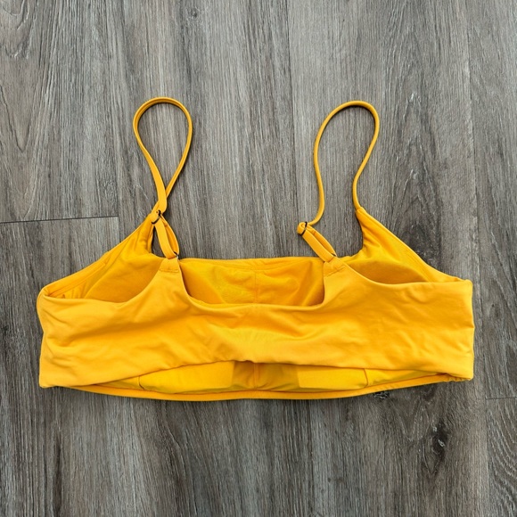 Athleta Yellow Bikini Top Adjustable Straps Removable Pads Womens Size XL - Picture 2 of 7